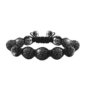 Crystalla Black Crystal Bead Bracelet