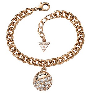 Guess Rose Gold-Plated Charm Bracelet
