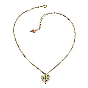 Guess All Mixed Up Gold-Plated Heart Necklace