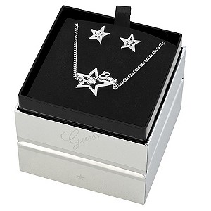 Guess Star Earrings & Necklace Box Set