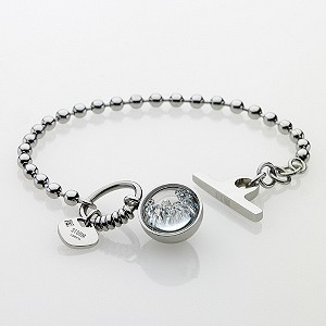 Storm Crystal Steel Crystal Ball Bracelet