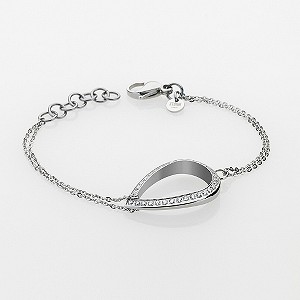 Storm Elipsia Steel Crystal Set Bracelet