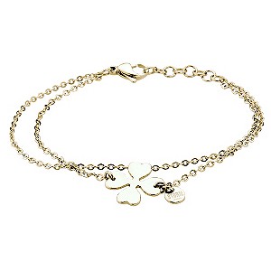 Storm Gold-Plated Four Leaf Clover Charm Bracelet