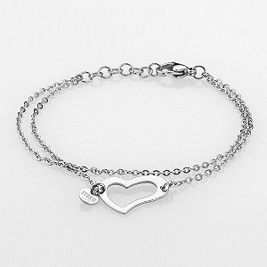 Storm Heart Polished Steel Bracelet