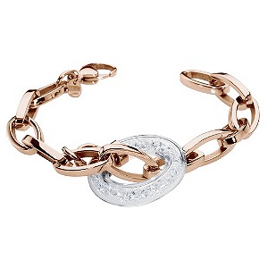 Storm Crysta Polished Steel Crystal Loop Bracelet