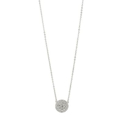 Fossil Vintage Glitz Stainless Steel Pave Crystal Necklace