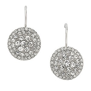 Fossil Vintage Glitz Stainless Steel Crystal Drop Earrings