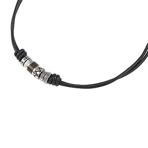 Fossil Casual Brown Leather Necklace