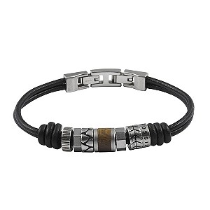 Fossil Casual Brown Leather Bracelet