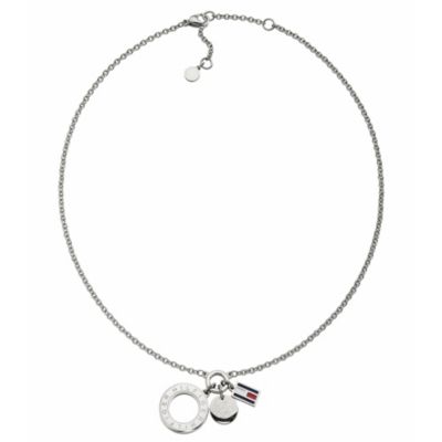 Tommy Hilfiger Stainless Steel Charm Necklace