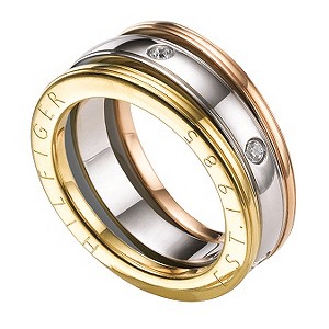 Tommy Hilfiger Ladies' Stainless Steel Three Colour Ring
