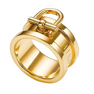 Tommy Hilfiger Ladies' Gold-Plated Ring - Size B