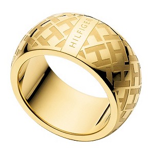 Tommy Hilfiger Ladies' Gold-Plated Ring - Size B