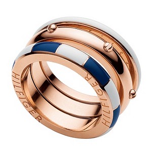 Tommy Hilfiger Ladies' Rose Gold-Plated Ring - Size D