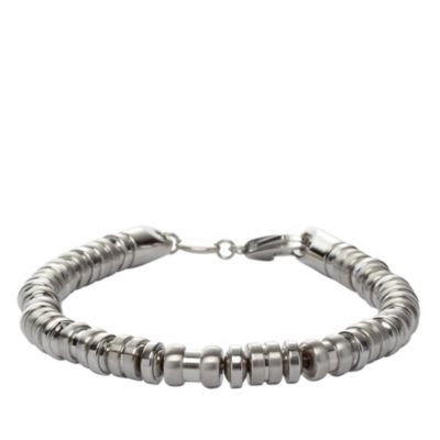 Fossil Men's Stainless Steel Rounded Link Bracelet