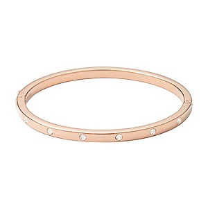 Fossil Vintage Glitz Rose Gold-Plated Crystal Bangle