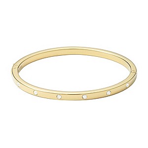 Fossil Vintage Glitz Gold-Plated Crystal Bangle