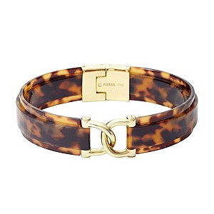 Fossil Iconic Gold-Plated Tortoiseshell Effect Bangle