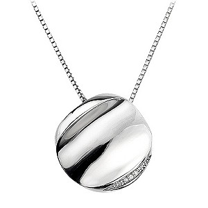 Hot Diamonds Simply Sparkle Silver Solid Circle Pendant