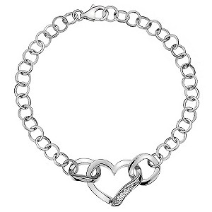 Hot Diamonds Simply Sparkle Diamond Set Heart Bracelet