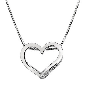 Hot Diamonds Simply Sparkle Diamond Set Open Heart Pendant