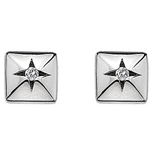 Hot Diamonds Affine Sterling Silver Diamond Stud Earrings