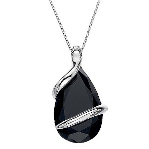 Hot Diamonds Veleno Sterling Silver Black Drop Pendant