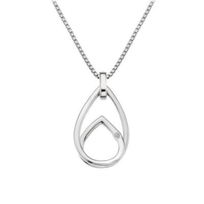 Hot Diamonds Silver Diamond Forever Teardrop Pendant