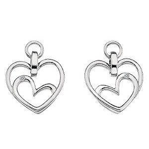 Hot Diamonds Sterling Silver Diamond Forever Heart Earrings