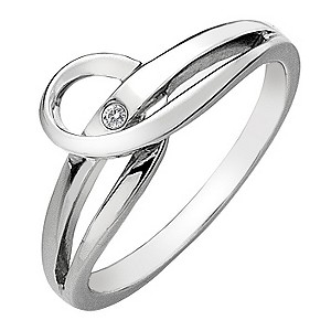 Hot Diamonds Sterling Silver Diamond Forever Ring Size P