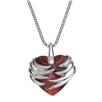 Hot Diamonds Sterling Silver Magma Heart Pendant