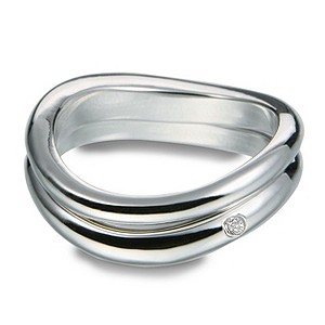 Hot Diamonds Sterling Silver Ring Size P