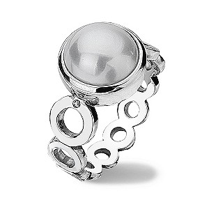 Hot Diamonds Sterling Silver Pearl Ring Size P