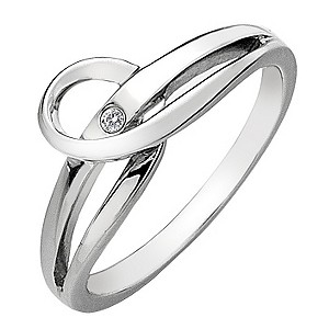 Hot Diamonds Sterling Silver Diamond Forever Ring Size N