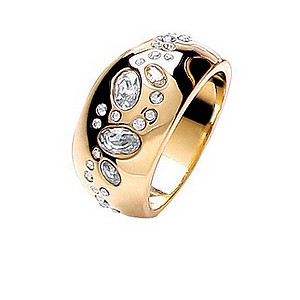 Buckley 18ct Gold-Plated Crystal Scatter Ring