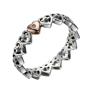 Clogau Silver & Rose Gold Affinity Stacker Ring