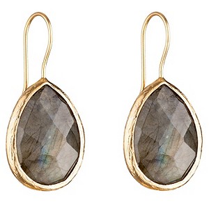 Gaia Gold-Plated Labradorite Pear Drop Earrings