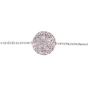 Gaia Sterling Silver Cubic Zirconia Disc Bracelet