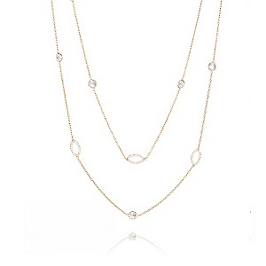 Gaia Gold-Plated Cubic Zirconia Double Strand Necklace