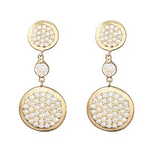 Gaia Gold-Plated Cubic Zirconia Drop Earrings
