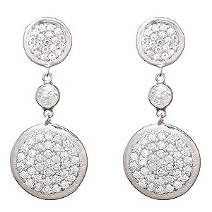 Gaia Sterling Silver Cubic Zirconia Drop Earrings