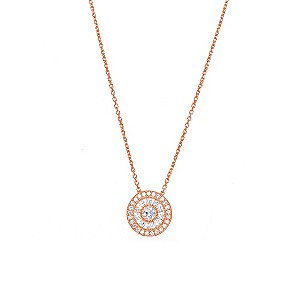 Gaia Rose Gold-Plated Cubic Zirconia Antique Style Necklace