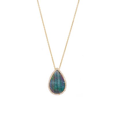 Gaia Gold-Plated Cubic Zirconia Raindrop Pendant