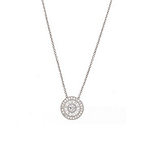 Gaia Sterling Silver Cubic Zirconia Antique Style Pendant
