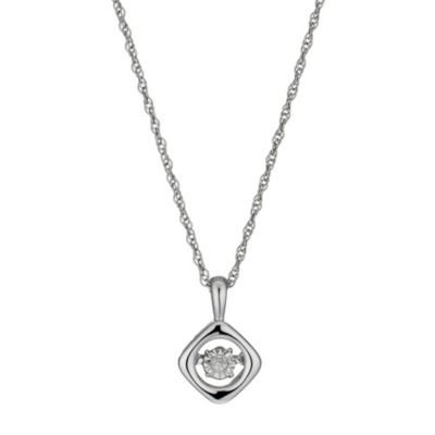 Diamonds in Rhythm Diamond Open Square Pendant
