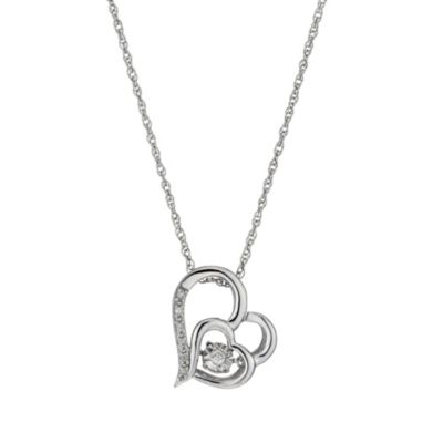 Diamonds in Rhythm Diamond Double Open Heart Pendant