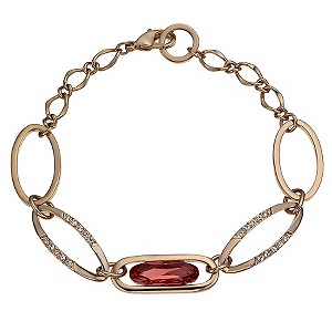 Radiance Gold-Plated Swarovski Pink Crystal Bracelet