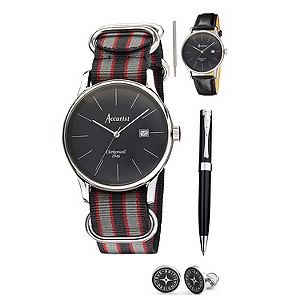 Accurist Men's Vintage Watch, Strap, Pen & Cufflink Set