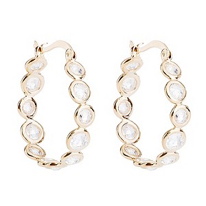 Gaia Gold-Plated Cubic Zirconia Hoop Earrings