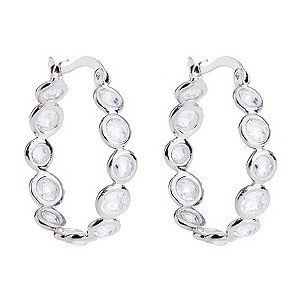 Gaia Sterling Silver Cubic Zirconia Hoop Earrings